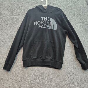 The North Face Black Hooded Sweatshirt Mens M Cotton Blend